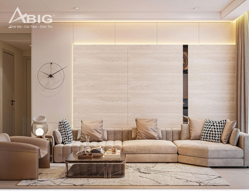 Thiết kế nội thất căn hộ Ascent Lakeside 98m2 2 phòng ngủ